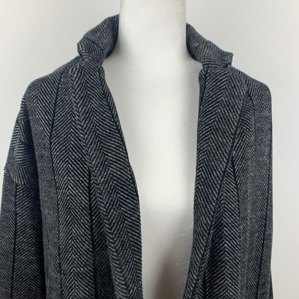 Revolve NEW Bobi Los Angeles Herringbone Knit Jacket Oversized Open Front Size S - Picture 5 of 13